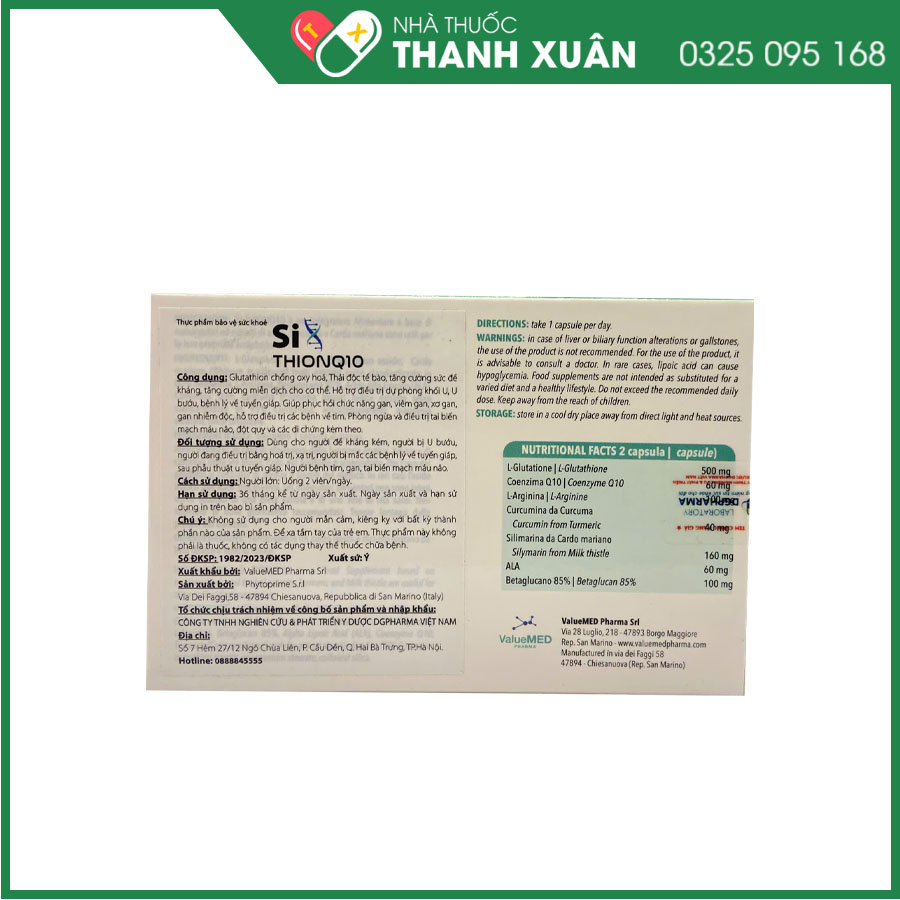 Viên uống SI ThionQ10 giúp tăng cường sức khỏe, hỗ trợ điều trị ung thư